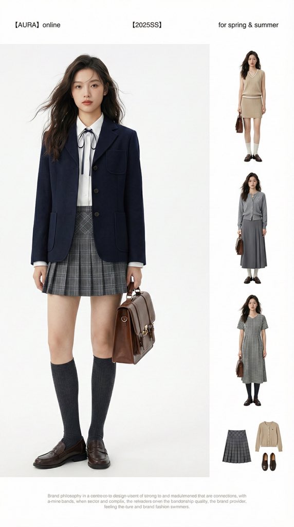 Independent Women's Fashion Catalogue, Fashion, nanoBanana-Pro, Academic Fashion, Chinese Model reference image
