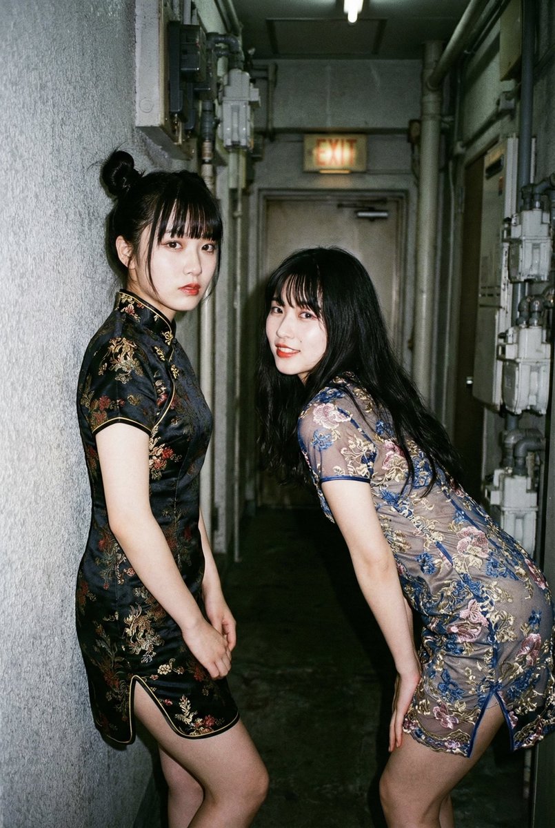 Dangerous Duo, People, nanoBanana-Pro, Cheongsam Mini-Dress, Cool Edgy Aesthetic reference image