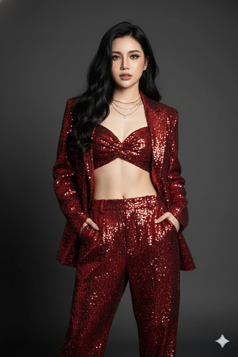 出门必带的唯一物品，时尚，nanoBanana-Pro，Bandeau Bra Top, Fashion Photography风格参考图