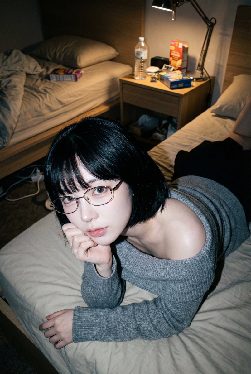 Charming Young Woman Photo, People, nanoBanana-Pro, Bedroom Setting, Close-up reference image