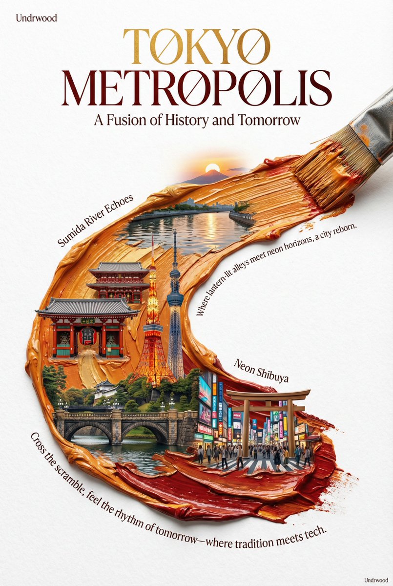 Tokyo Metropolis Fusion, Architecture, nanoBanana-Pro, Academic Poster, Hyper-Realism reference image