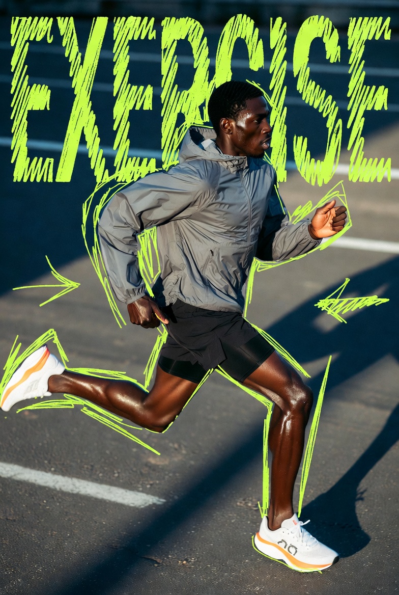 Image Generated by Nano Banana Pro, Fashion, nanoBanana-Pro, Black Athlete, Dynamic Motion reference image