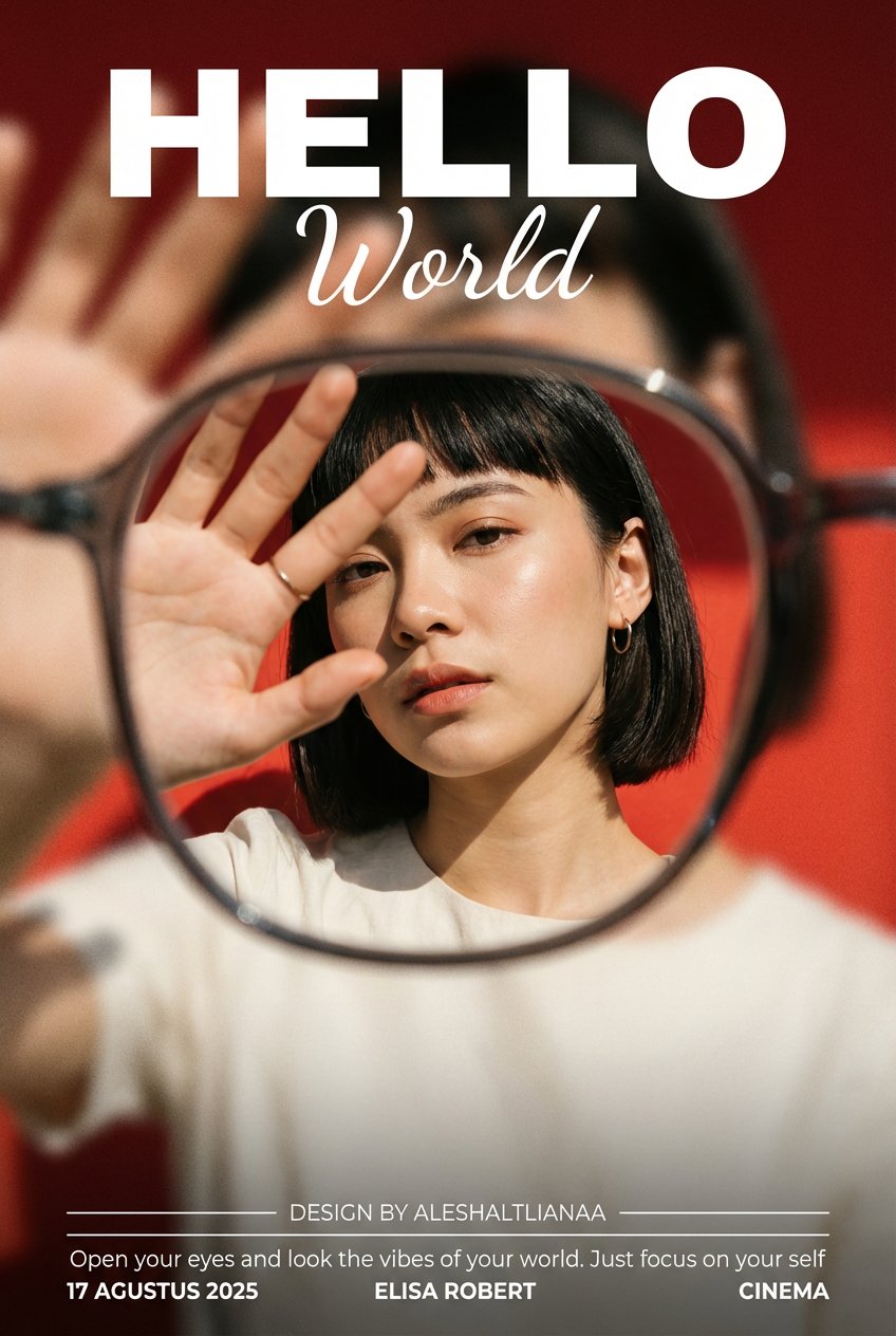 神秘女性特写海报，人物，nanoBanana-Pro，Close-Up Portrait, Ethereal Atmosphere风格参考图