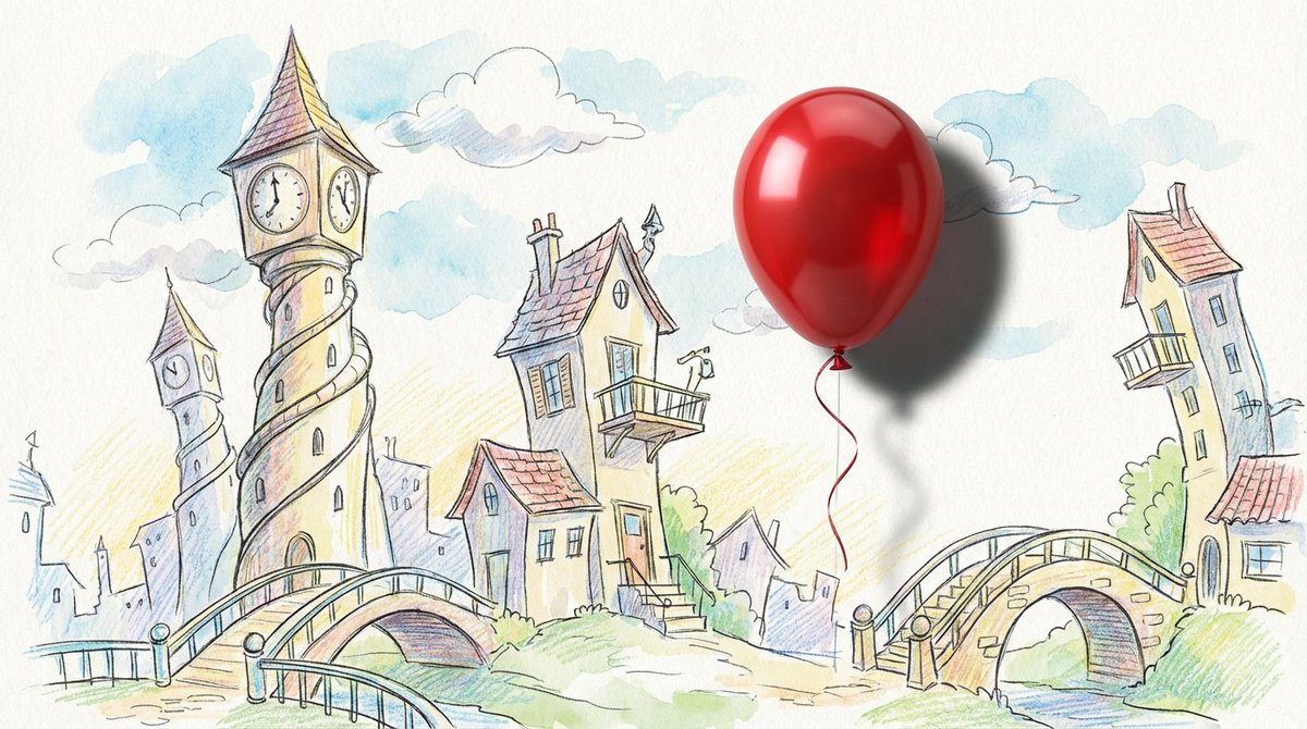 Whimsical Cityscape Illustration, City, nanoBanana-Pro, Cityscape, Contrast reference image