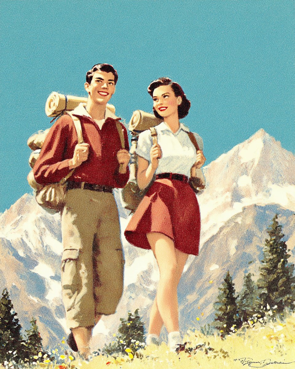 怀旧明信片，复古，nanoBanana-Pro，1950s Style, Ektachrome Simulation风格参考图