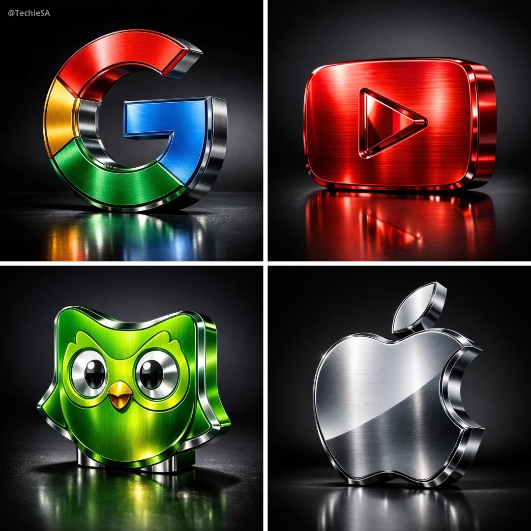Metallic Logo, 3D, nanoBanana-Pro, 3D, 3D Render reference image