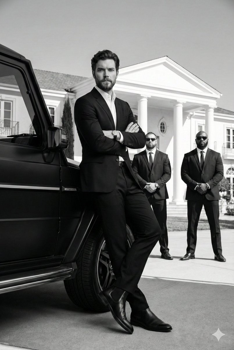 Cinematic Black and White Portrait, Film, nanoBanana-Pro, Black Suit, Cinematic reference image