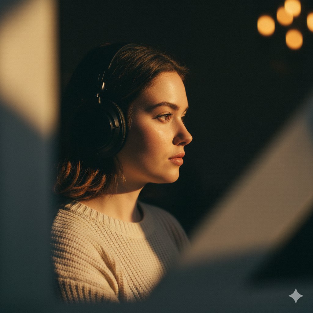 Moody Candid Photograph of a Young Woman, Realistic, nanoBanana-Pro, Candid, Ethereal Mood reference image
