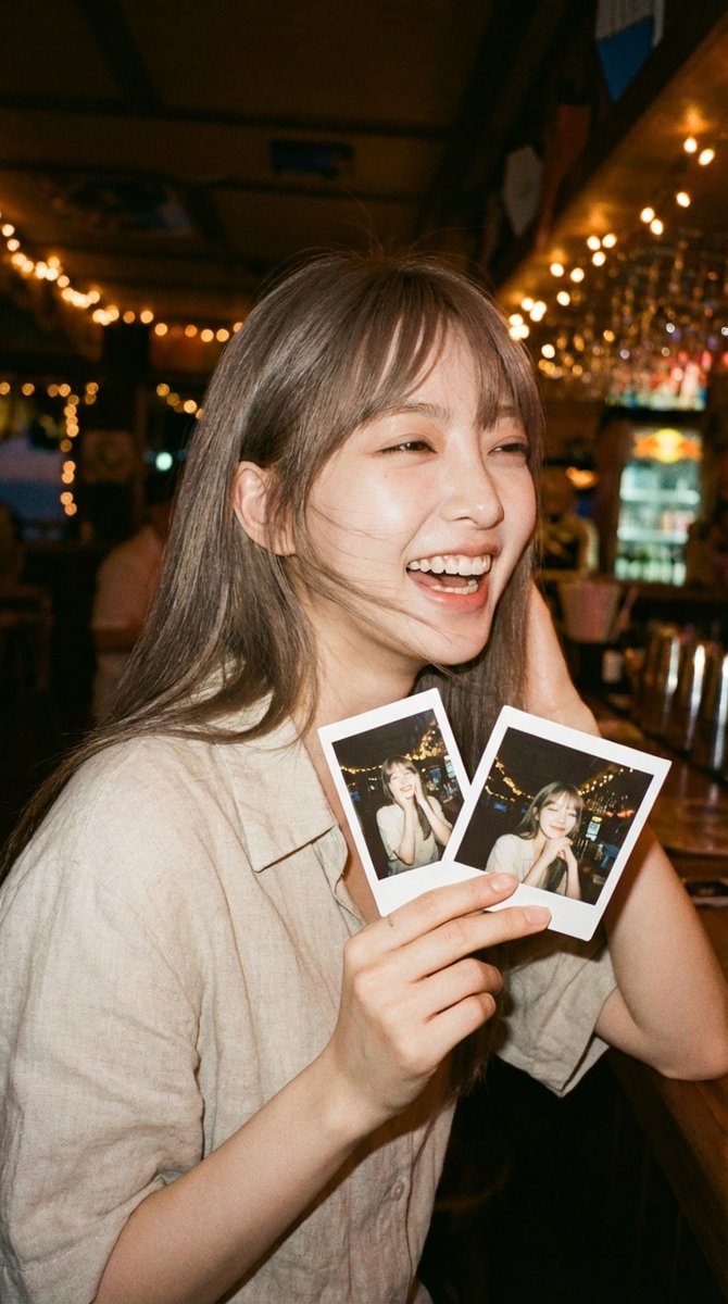度假酒吧瞬间，影视，nanoBanana-Pro，Candid Snapshot, Fujifilm Film风格参考图