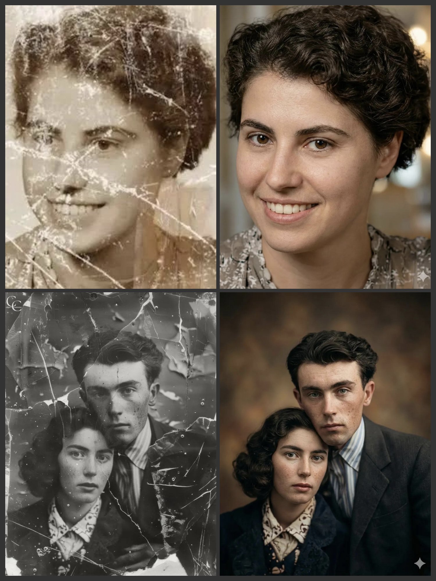 Trending Old Photo Recovery Method, Realistic, nanoBanana-Pro, Cinematic Color Grading, DSLR Look reference image