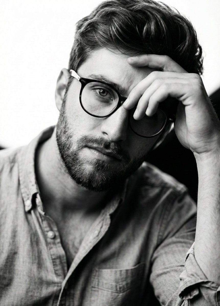 Hyper-Realistic Black and White Portrait, People, nanoBanana-Pro, Black and White, Cinematic Lighting reference image