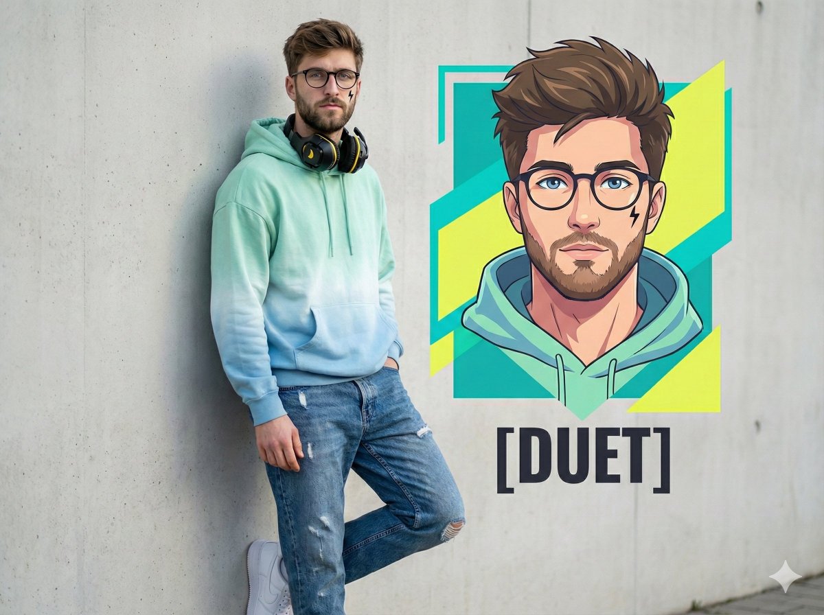 Real Man's Street Fashion Photo, City, nanoBanana-Pro, 2D Wall Graphic, Anime Art reference image