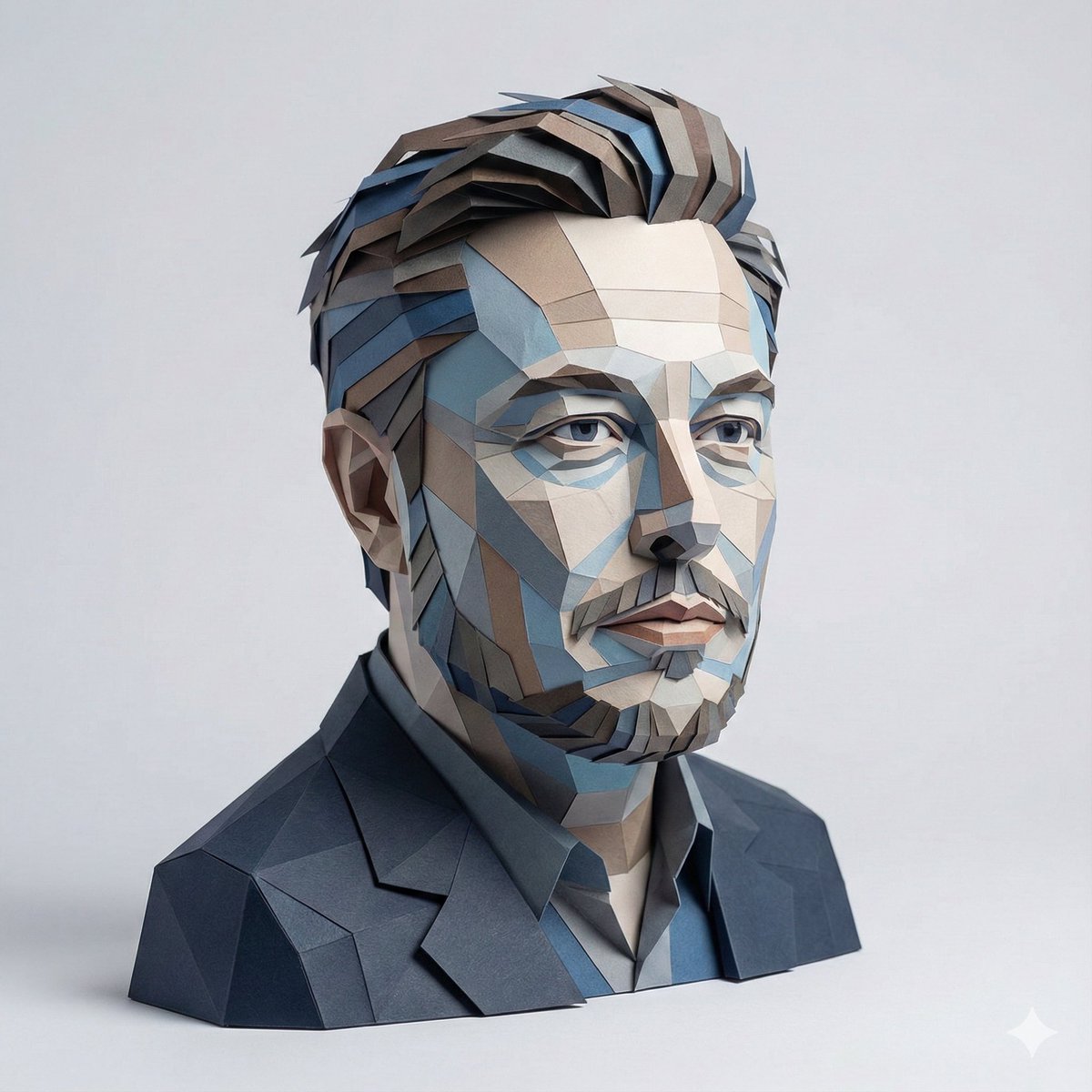 纳米香蕉Pro在Gemini应用上，现实，nanoBanana-Pro，3D, Geometric Papercraft风格参考图