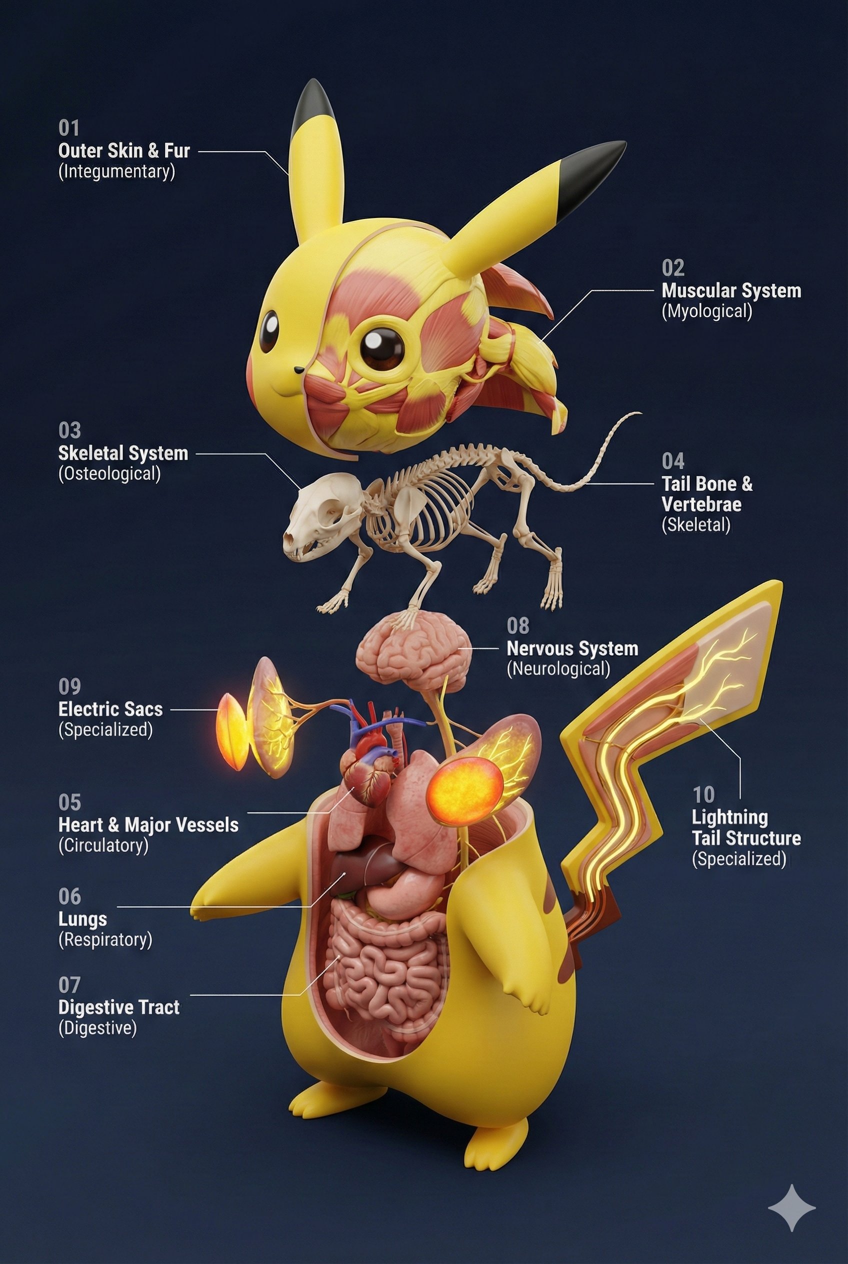 万能提示词生成3D解剖图，3D，nanoBanana-Pro，3D, 3D解剖图风格参考图