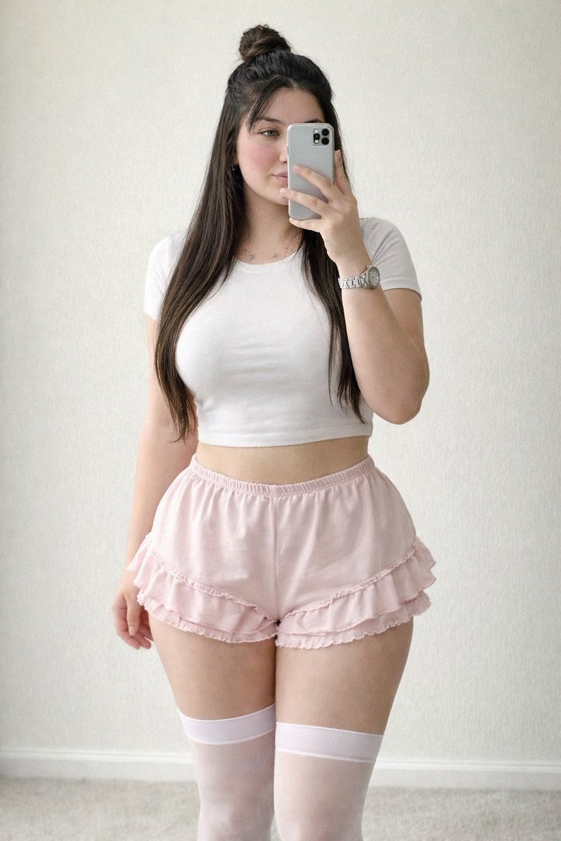 室内自拍，人物，nanoBanana-Pro，Curvy Figure, Indoor风格参考图