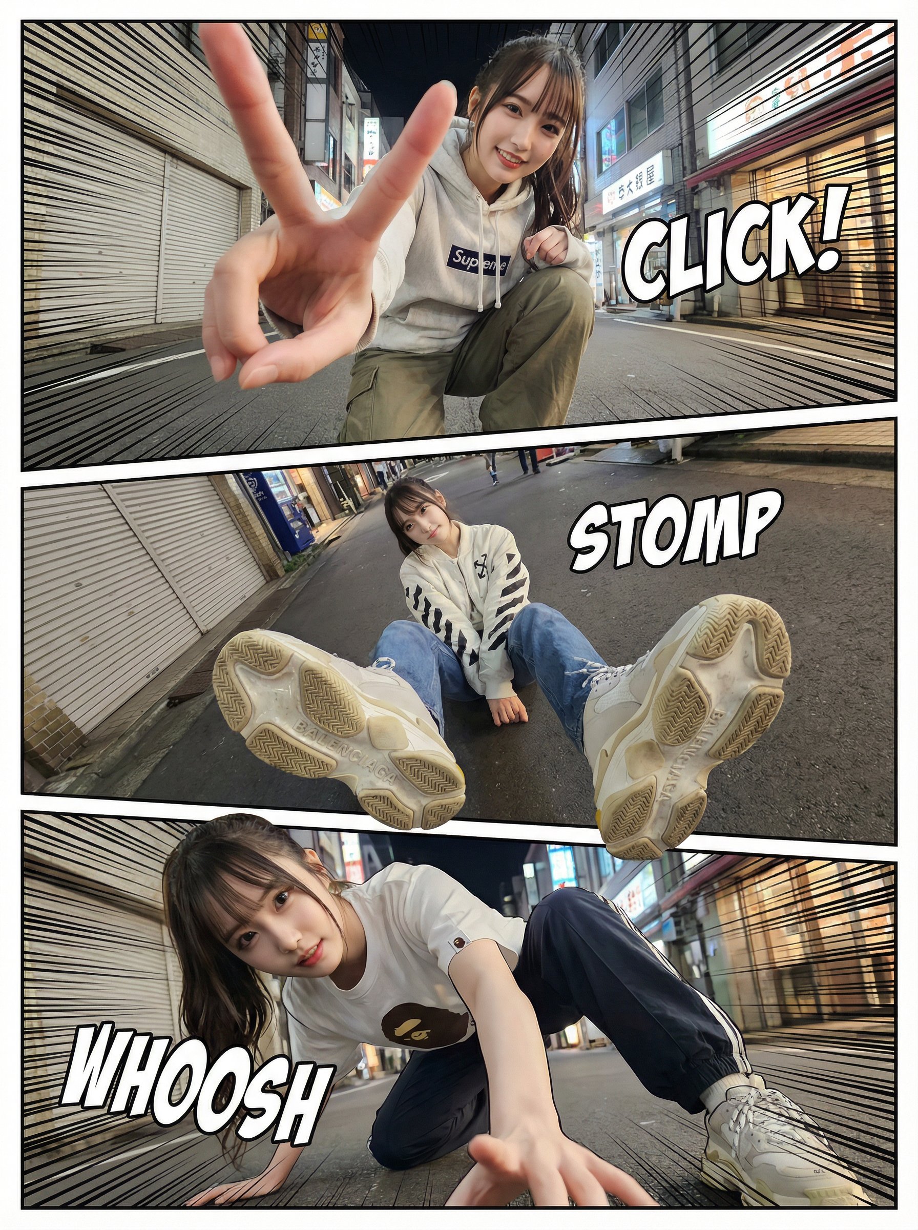 実写風の多角度写真から生成されたマンガ風シーン，现实，nanoBanana-Pro，3D, Close-Up Detail风格参考图