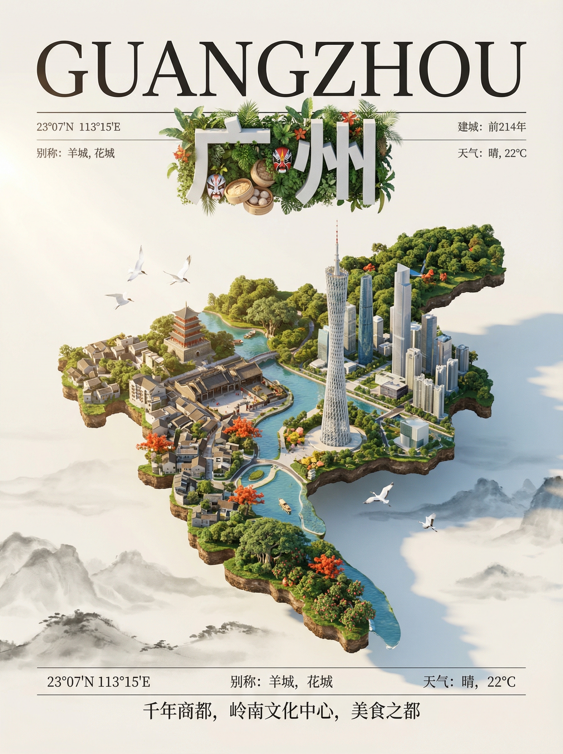 City Poster Design, City, nanoBanana-Pro, 城市, 人物 reference image, image 4 of 6