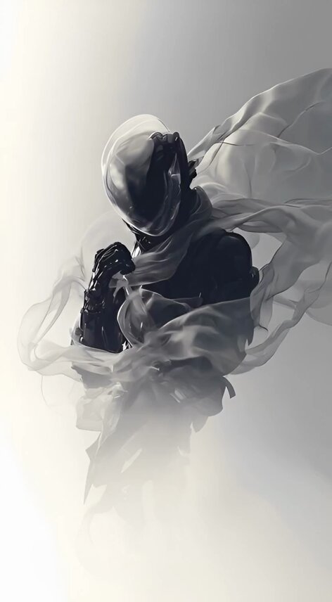 Futuristic Humanoid Contemplation, Sci-Fi, nanoBanana-Pro, 3D, Contemplative reference image