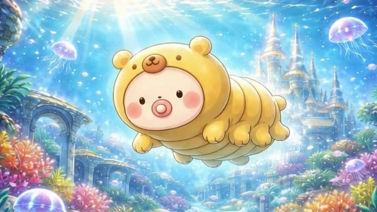 Exploring the Rainbow Water World, Cute, nanoBanana-Pro, Calm Sea, Cute Babbling reference image