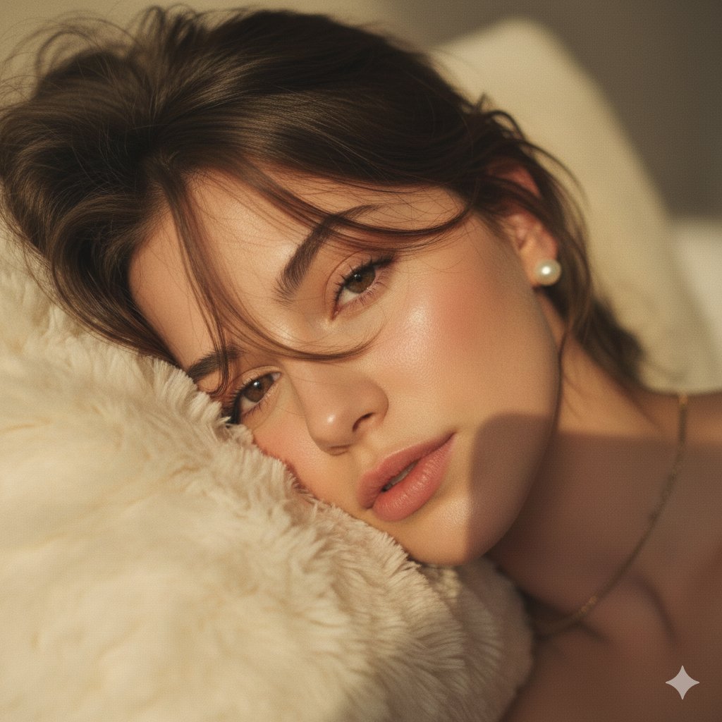 Feeling Relaxed, People, nanoBanana-Pro, Bedhead, Close-up reference image