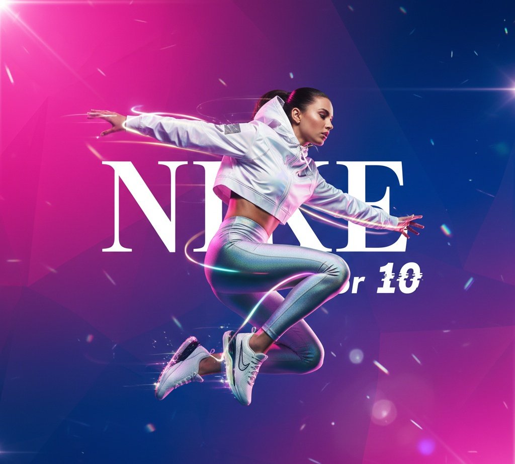 Nike Fashion Advertisement, Fashion, nanoBanana-Pro, 科技, 产品 reference image, image 2 of 2