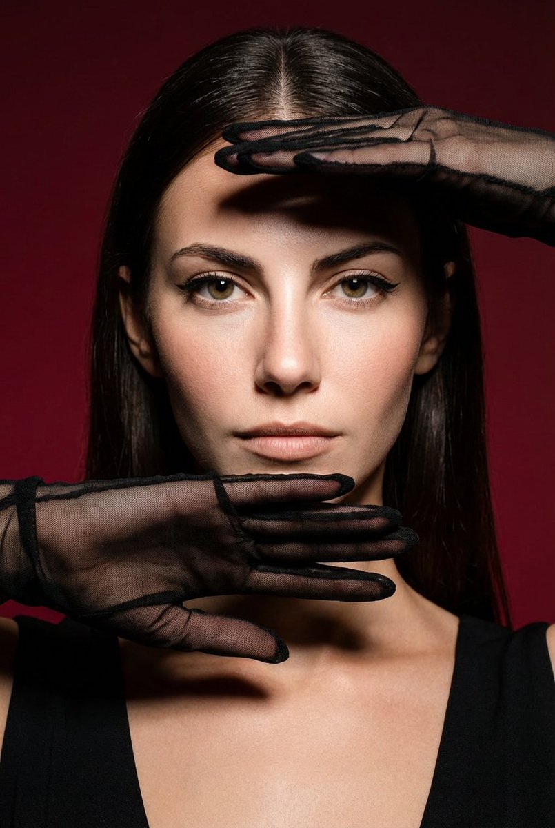 New Year's Eve Style Nano Banana Pro♥️, Fashion, nanoBanana-Pro, Black Gloves, Cinematic Lighting reference image