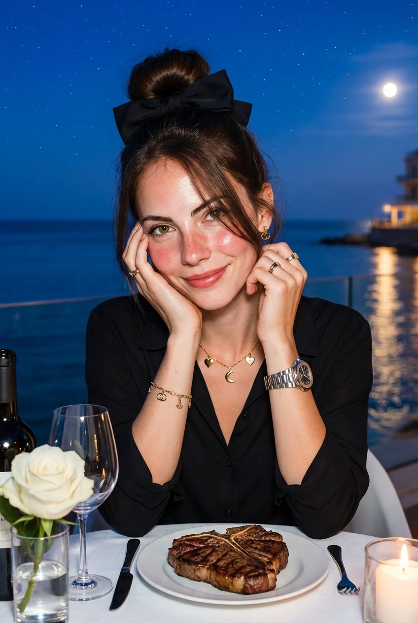 Ultra-Realistic Portrait, People, nanoBanana-Pro, Elegant, Flash Photography reference image