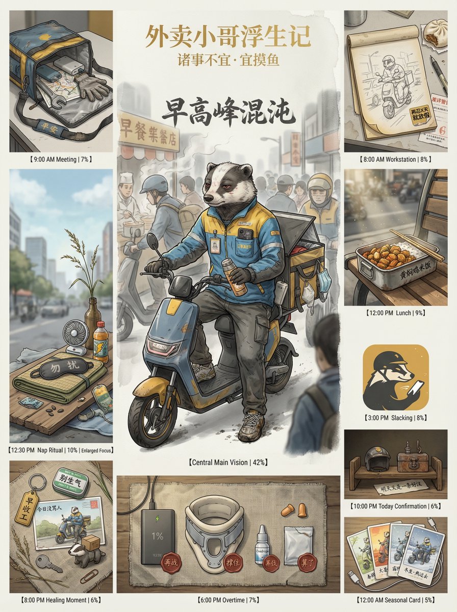 职业打工浮生记：空姐小美，城市，nanoBanana-Pro，Air Hostess, Contemporary Chinese Worker风格参考图