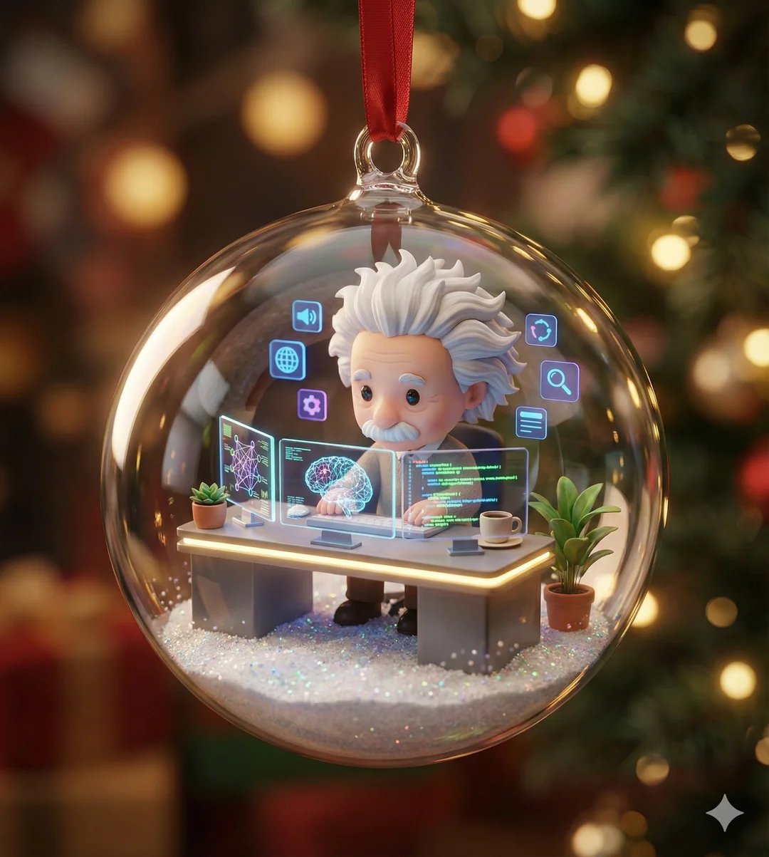 Nano Banana Pro Christmas Festive Magic Look, Cute, nanoBanana-Pro, Chibi Character, Christmas reference image
