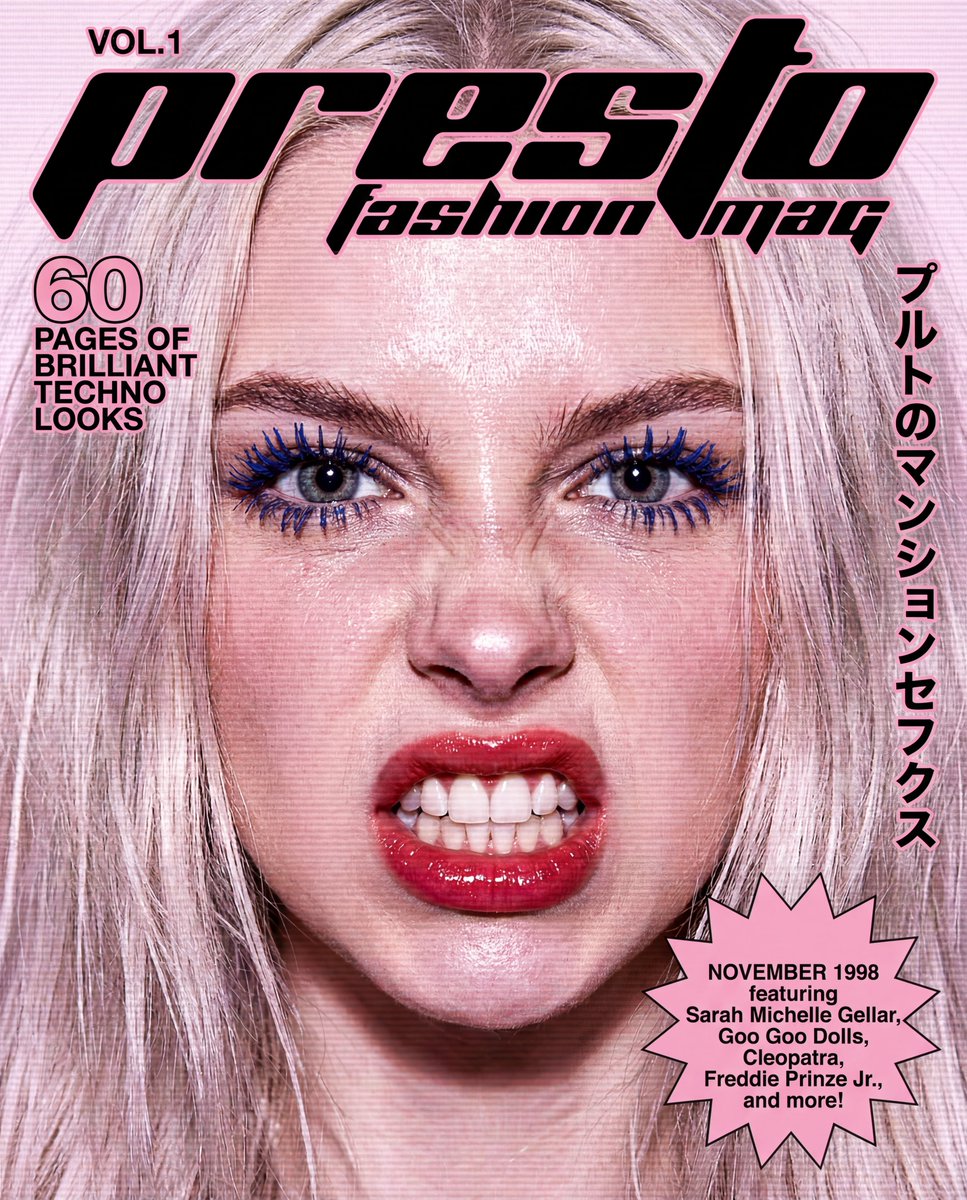 Nano Banana Pro Cover, Fashion, nanoBanana-Pro, Aggressive Expression, Blue Mascara reference image