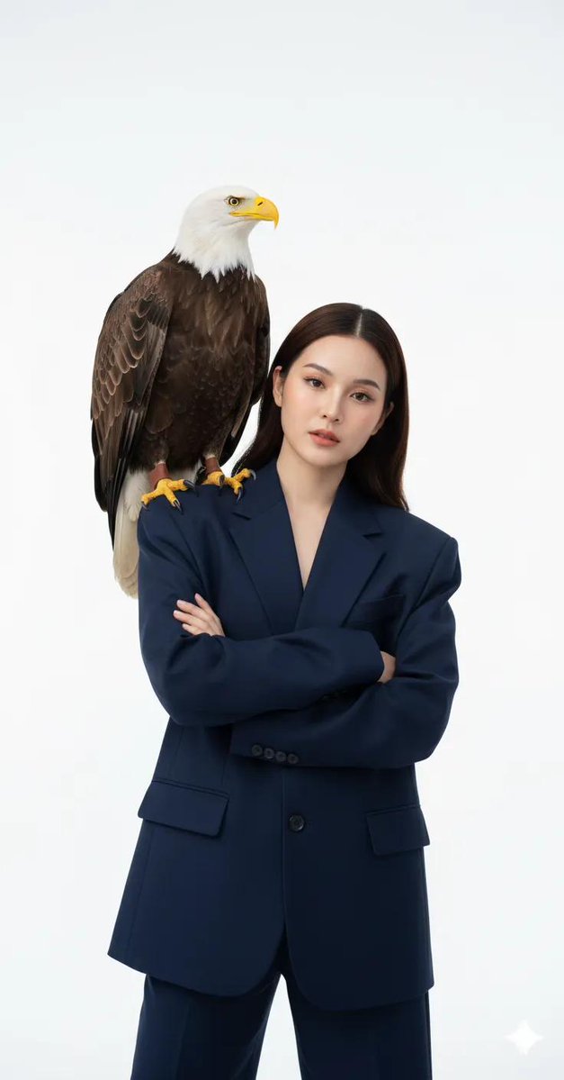 High-Fashion Editorial Portrait of a Woman with a Snowy Owl, People, nanoBanana-Pro, Avant-Garde Fashion, Cinematic reference image
