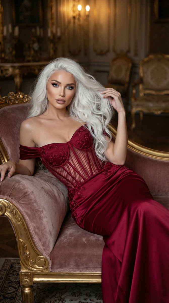 High-End Editorial Fashion Photograph, Fashion, nanoBanana-Pro, Blue Eyes, Castle Setting reference image