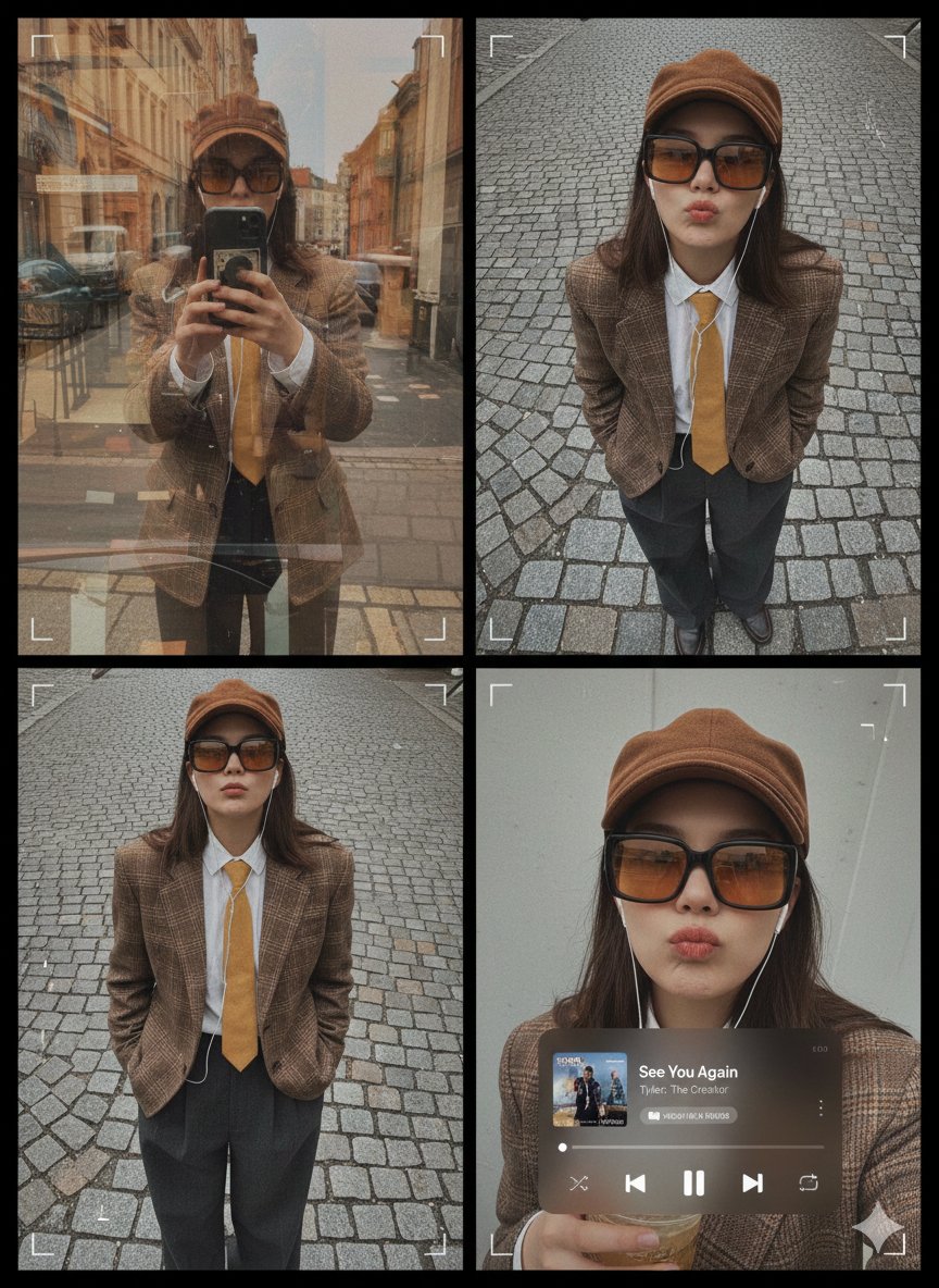 Urban Streetwear Editorial Collage, Fashion, nanoBanana-Pro, Editorial, Multi-Panel reference image