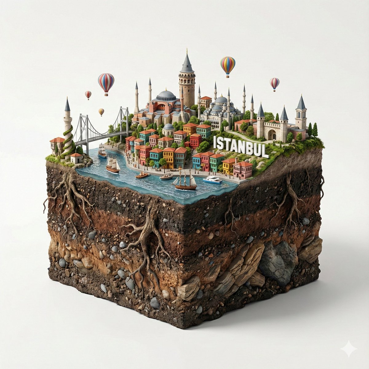 Nano Banana 3D City Prompt, City, nanoBanana-Pro, 3D, 3D城景 reference image