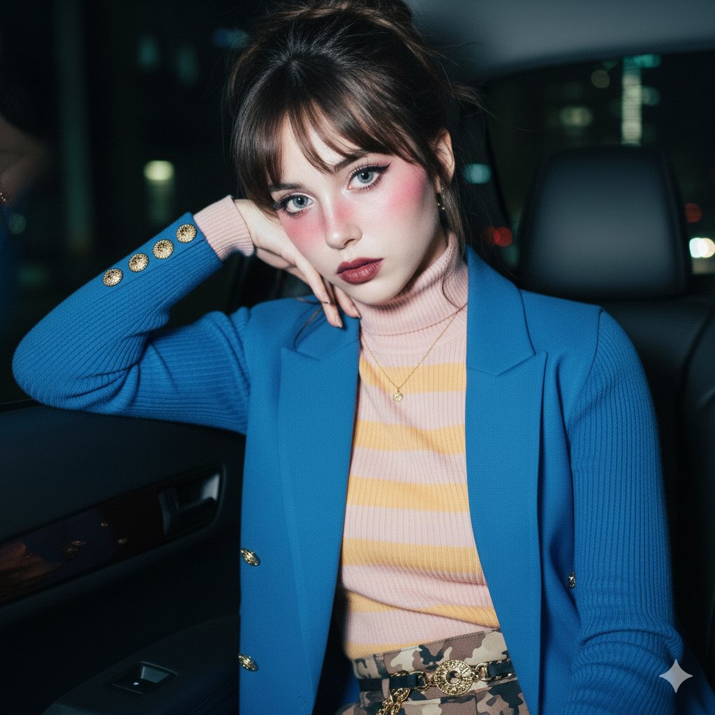 Ethereal Young Woman in Car Interior, People, nanoBanana-Pro, Car Interior, Ethereal reference image