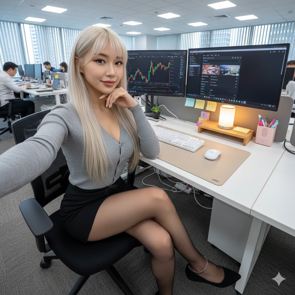 Google Gemini Nano Banana pro 3.0 and Grok Close a Trade, People, nanoBanana-Pro, Desk Lighting, Female East Asian Executive reference image