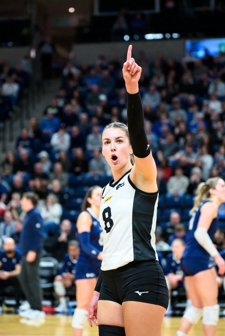 Female Volleyball Player Celebrating in Match, Realistic, nanoBanana-Pro, Celebration, Dynamic Pose reference image