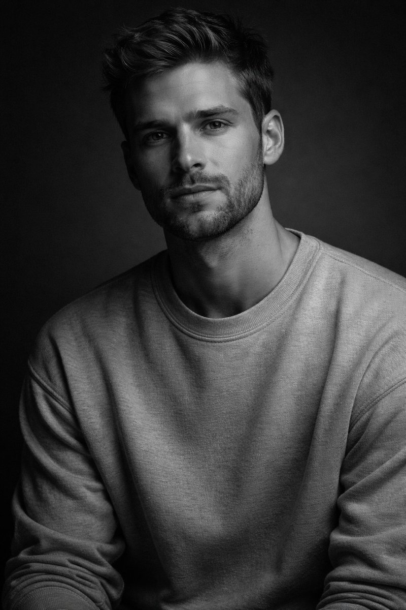Male Studio Portrait, People, nanoBanana-Pro, 3D, Calm Mood reference image