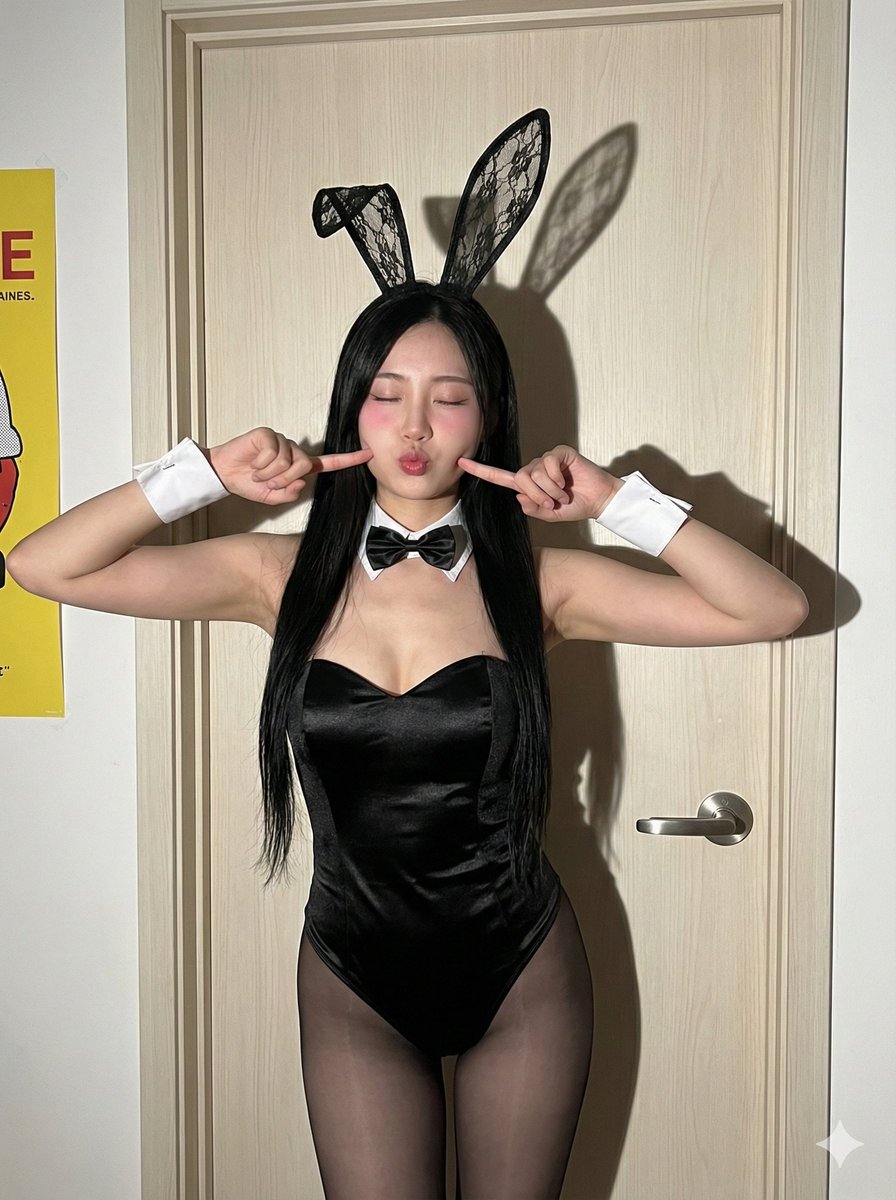 Nano Banana Pro - Gemini App, People, nanoBanana-Pro, Bunny Girl Costume, Cute Makeup reference image