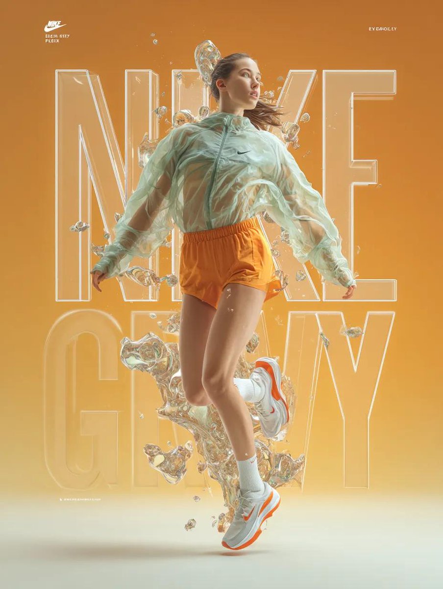 Nike时尚广告幻灯片，时尚，nanoBanana-Pro，Dynamic, Fashion风格参考图
