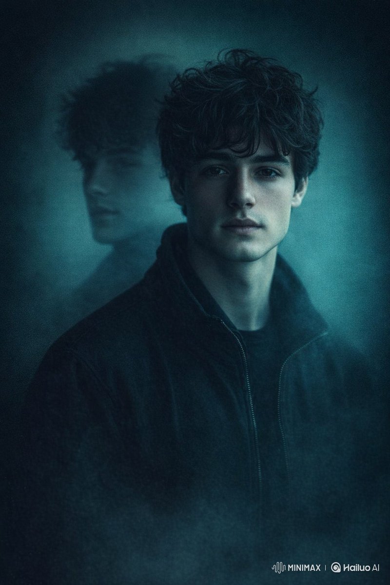 Moody Cinematic Portrait, Film, nanoBanana-Pro, Cinematic, Dark Teal Lighting reference image