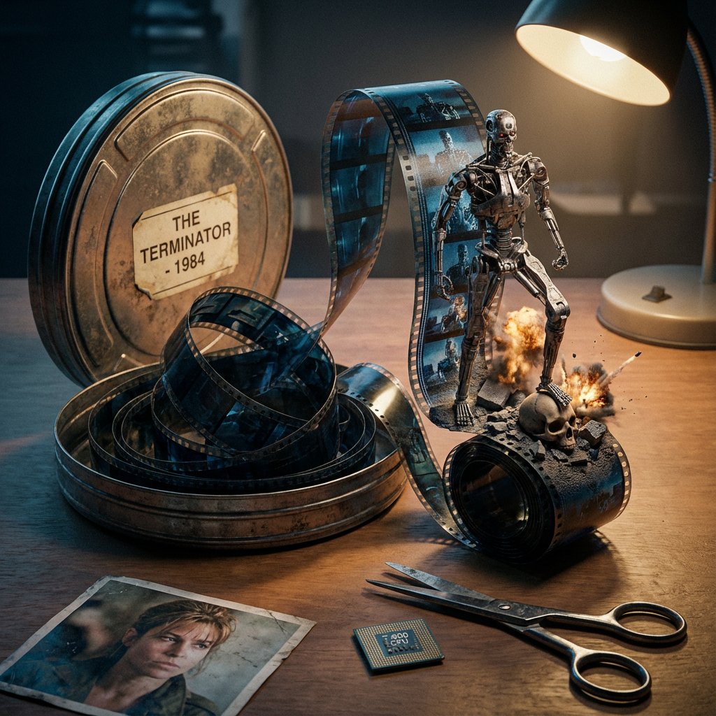 Movie Scene Recreation, Film, nanoBanana-Pro, 3D Diorama, Film Reel reference image