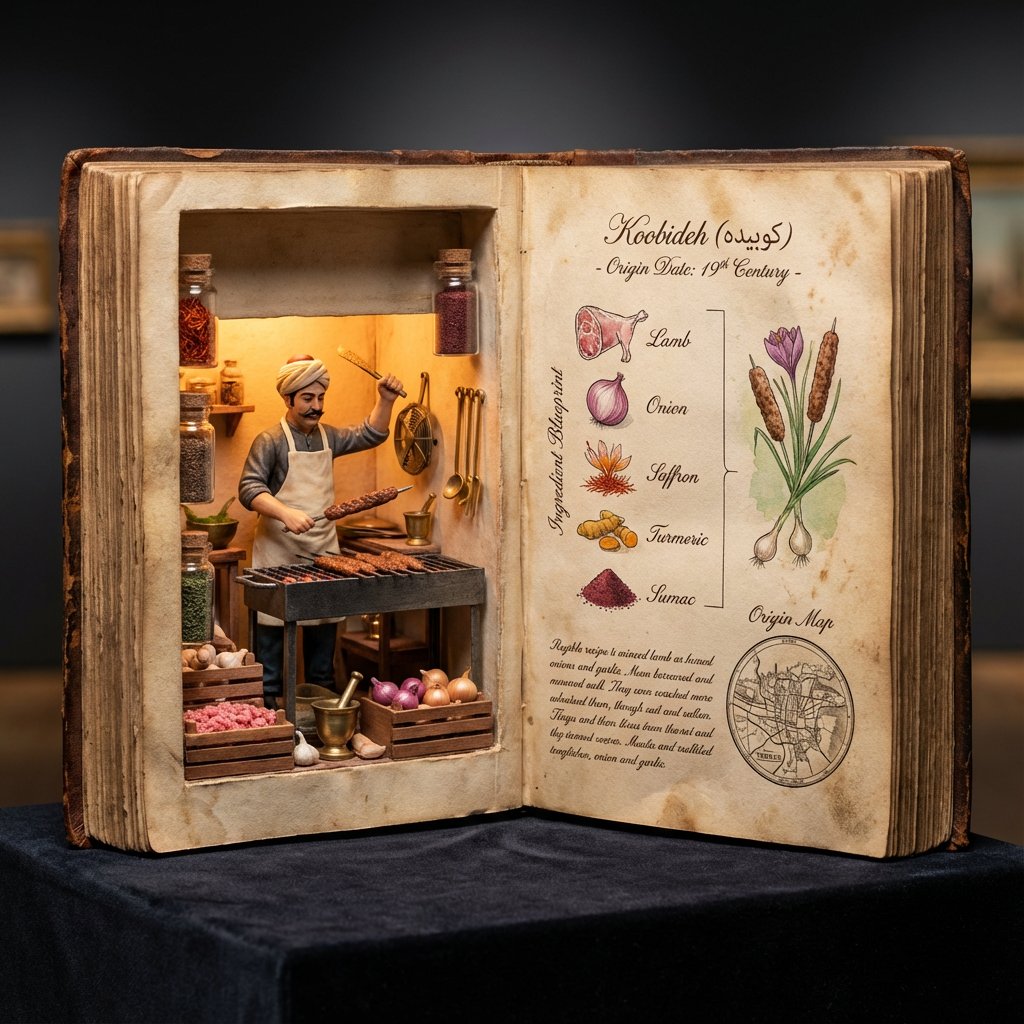 Ancient Culinary Codex Macro Photograph, History, nanoBanana-Pro, 19th Century Style, Artistic Illumination reference image