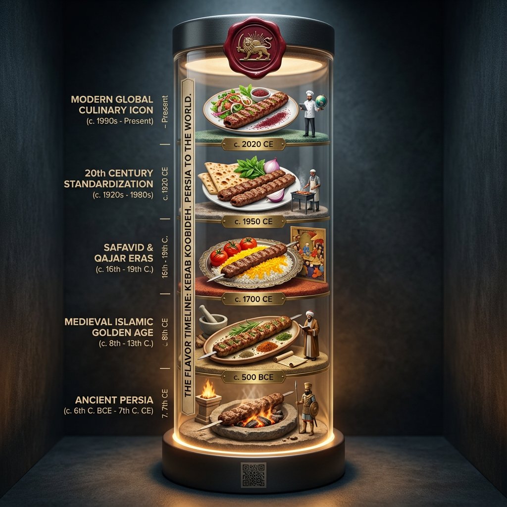 History of Food Evolution Display, Food, nanoBanana-Pro, Cultural Migration, Cultural Symbol reference image