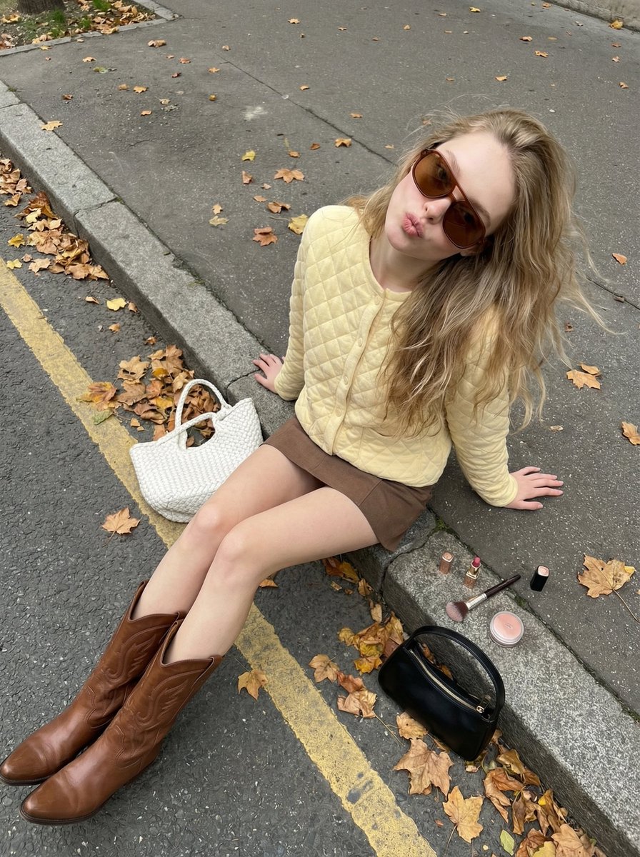 Autumn Street Fashion Photography, City, nanoBanana-Pro, Autumn, Candid reference image