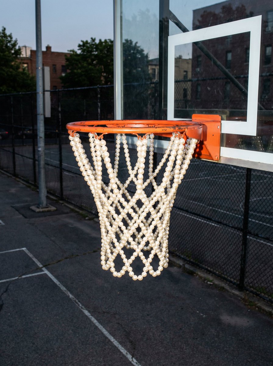 Street Pearl Basketball, City, nanoBanana-Pro, 3D, Asphalt Surface reference image