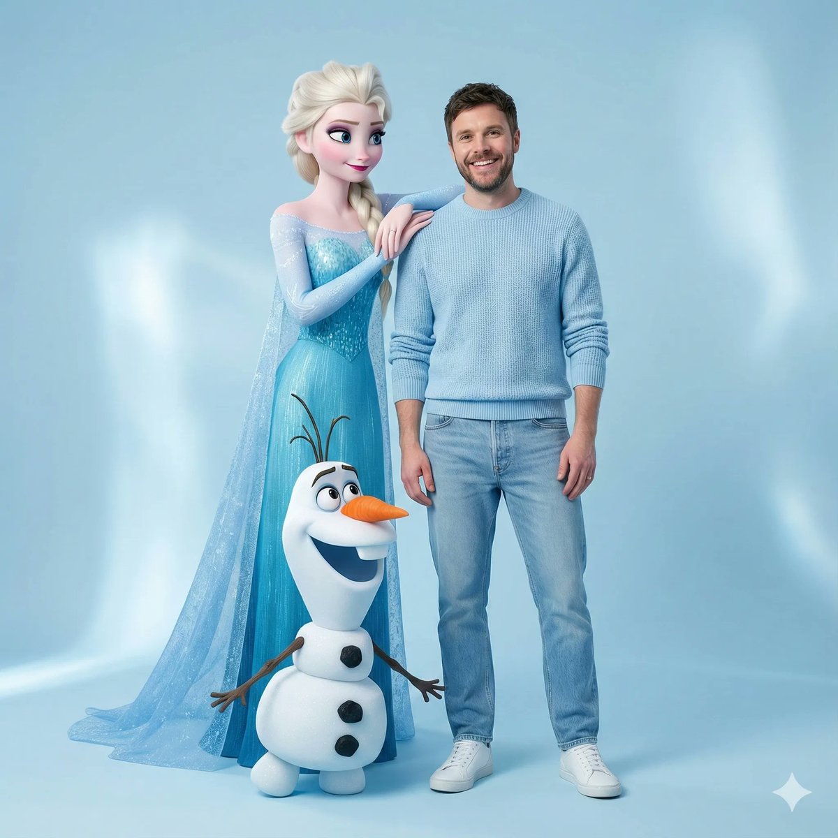 Photography: Elsa Leaning on My Shoulder, 3D, nanoBanana-Pro, 3D, 3D Character reference image