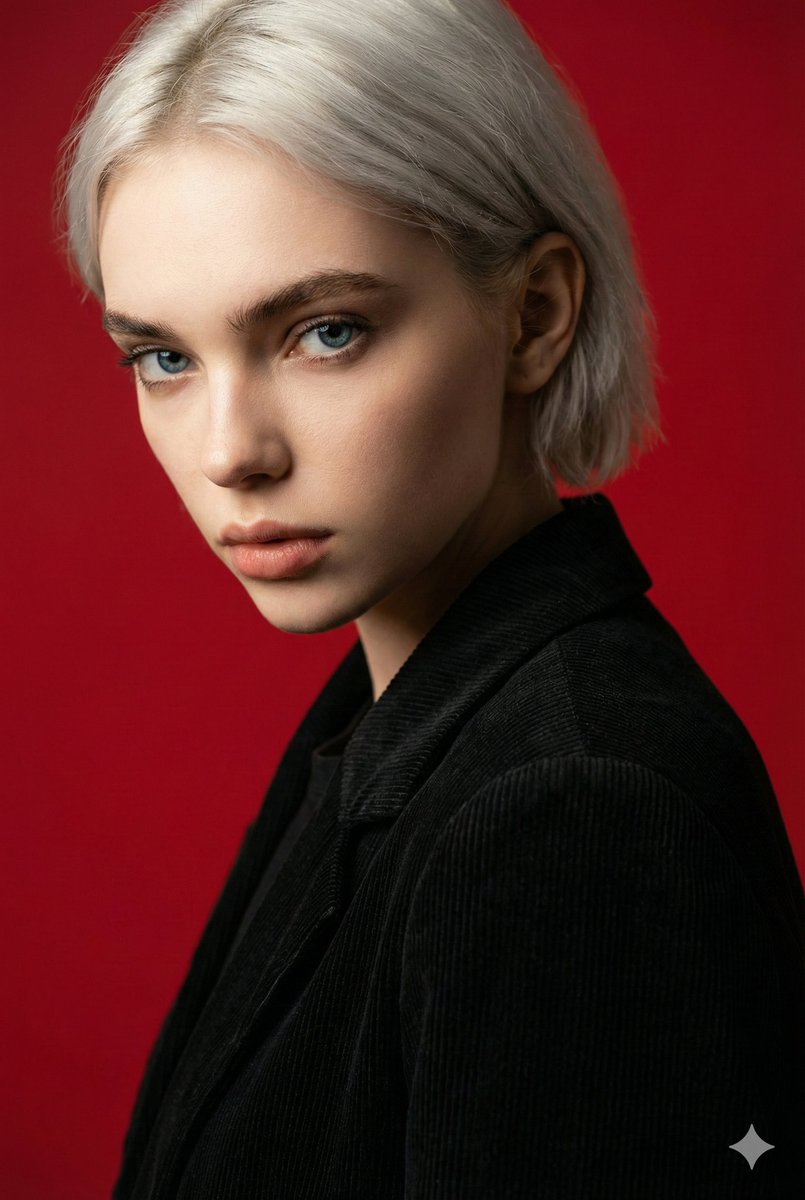 纳米香蕉Pro在Gemini应用上的 cinematic portrait，人物，nanoBanana-Pro，Cinematic, Fashion Editorial风格参考图