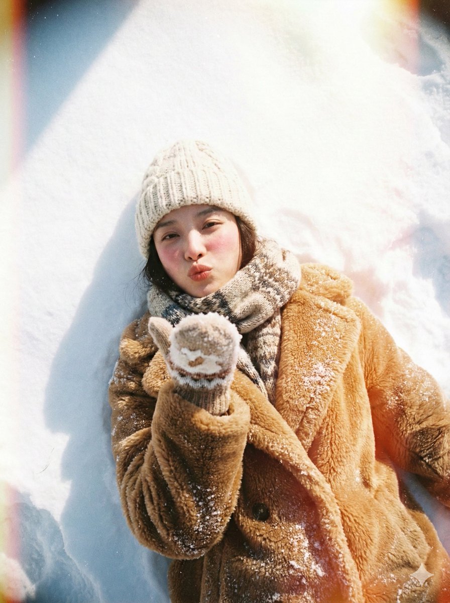 Vintage Film Editorial / Fashion Magazine Style Portrait of Ni Ni, Fashion, nanoBanana-Pro, Direct Eye Contact, Fashion Magazine reference image