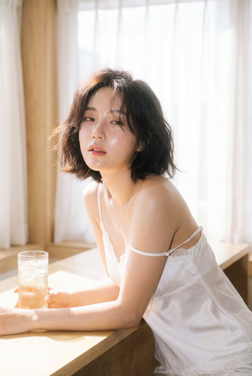 梦幻般的韩国K-pop偶像肖像，人物，nanoBanana-Pro，Dreamy Lighting, Ethereal Aesthetic风格参考图